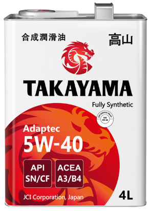 Масло моторное TAKAYAMA  Adaptec SAE 5W40 API SN/CF (4л) 1*4шт