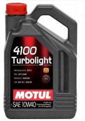 Масло мотор. 10W40 MOTUL 4100 TURBOLIGHT SN A3/B4 пластик (5 л.) 1*4 шт.