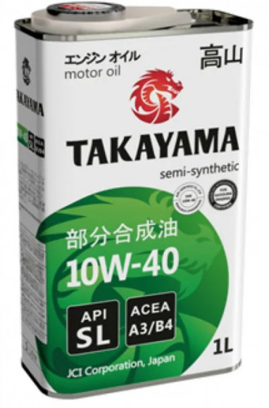 Масло моторное TAKAYAMA Safetec SAE 10W40 API SL A3/B4 (1л) 1*12шт NEW