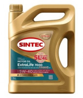 АКЦИЯ 5л по цене 4л Масло мотор. SINTEC EXTRA LIFE 7000 5W40 A3/B4 SN/CF (5л) 1*4шт АКЦИЯ 5л по цене 4л Масло мотор. SINTEC EXTRA LIFE 7000 5W40 A3/B4 SN/CF (5л) 1*4шт