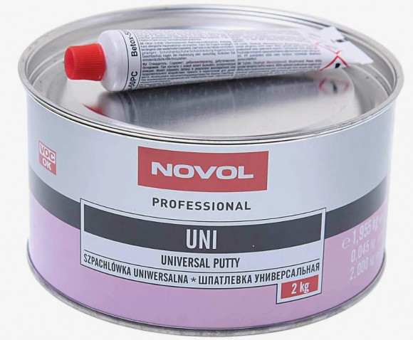 Шпатлевка Uni (универсал. полиэф.) (2 кг) (Novol) 1*6шт