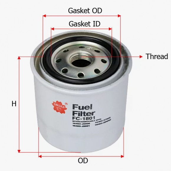 Фильтр топливный SAKURA FC-1801
